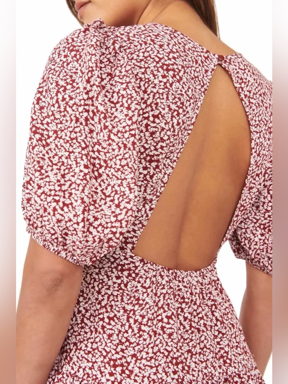Free People Dancing In The Dark Mini Dress Pink Ditsy Floral Bohemian Dress S - Picture 10 of 15